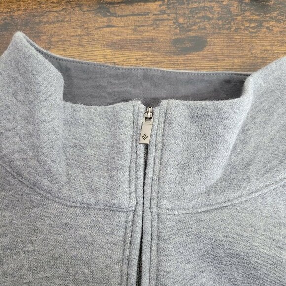 Columbia 1/4 Zip Sweatshirt Size Large Mens Pullover Fleece Gray Long Sleeve - Picture 4 of 6